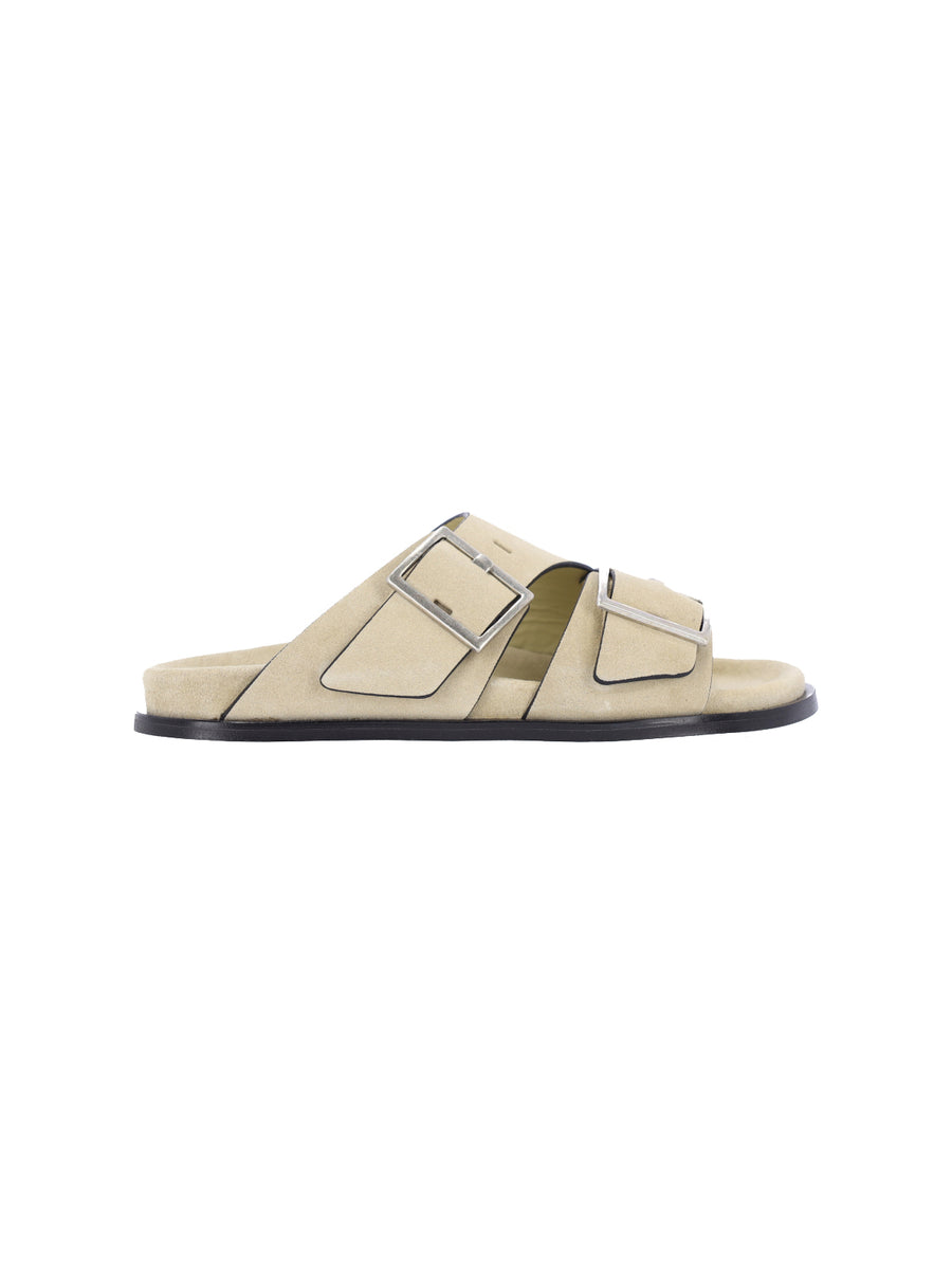Alohas 100% leather (suede) sandal in beige