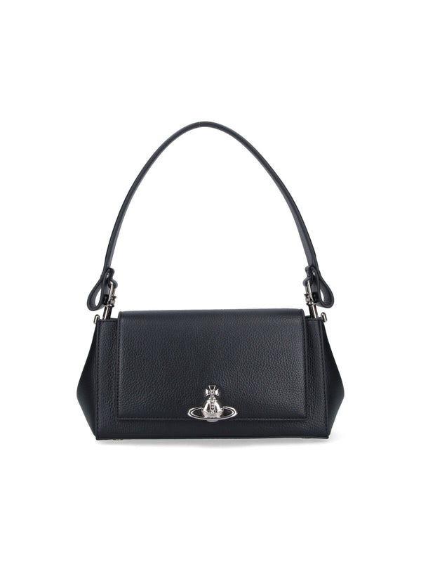 Vivienne Westwood 100% polyurethane shoulder bag in black