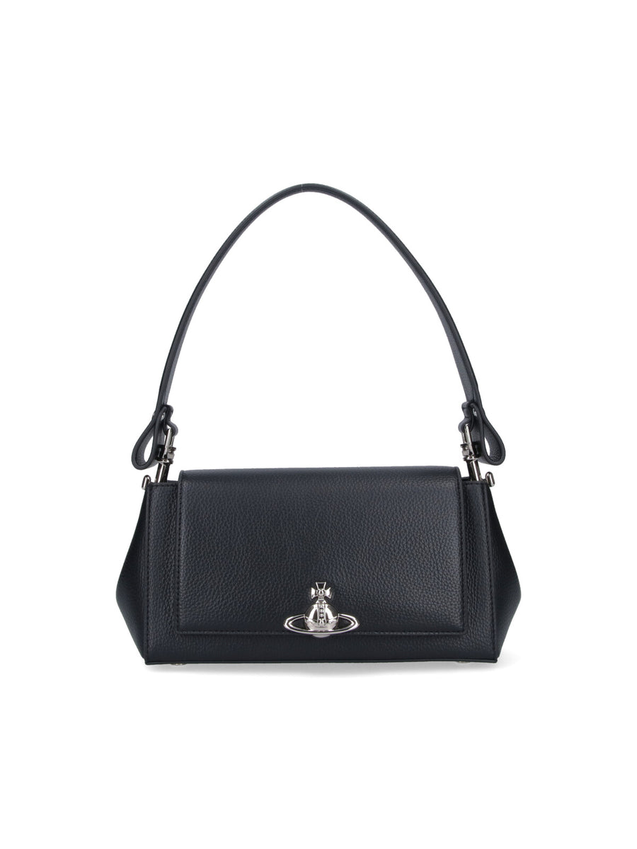 Vivienne Westwood 100% polyurethane shoulder bag in black