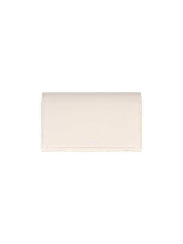 Jil Sander 100% Bovine leather wallet in white