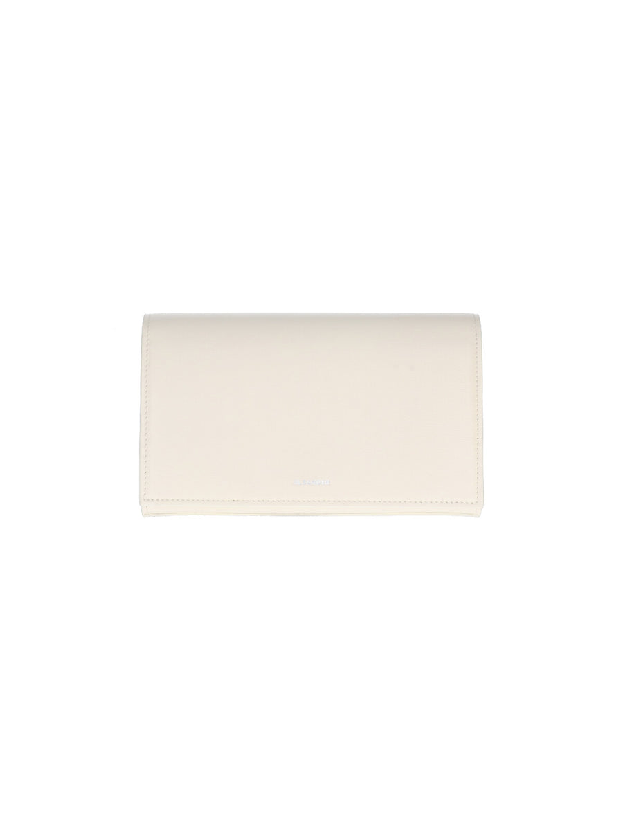 Jil Sander 100% Bovine leather wallet in white