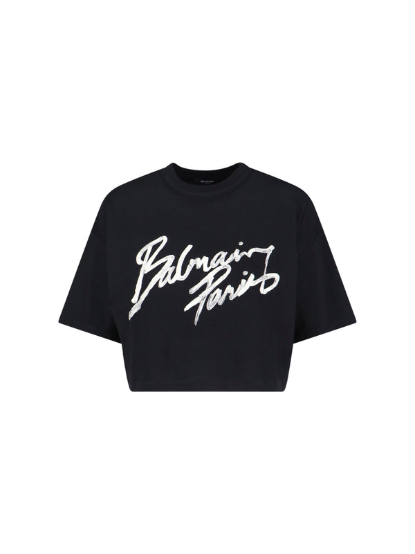 Balmain 100% Cotton t-shirt in black