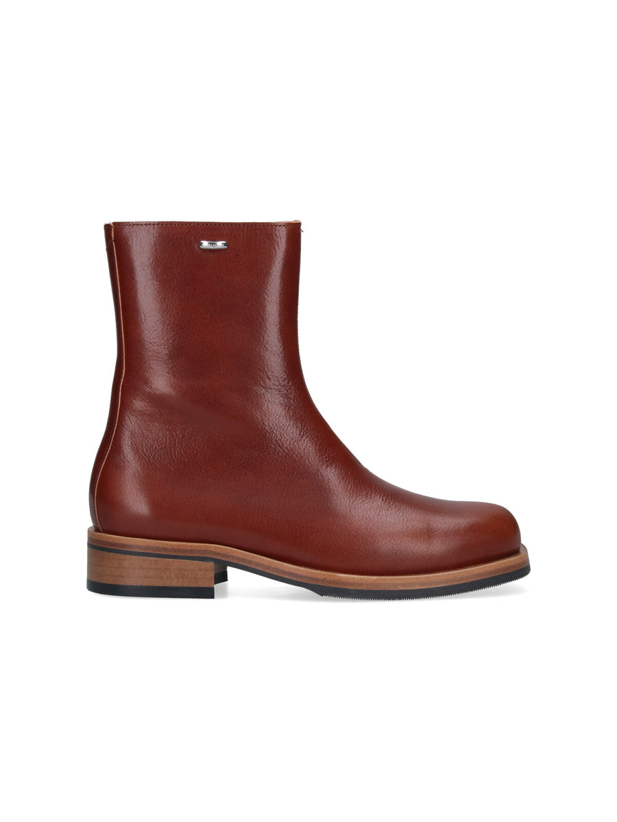 Our Legacy 100% cow leather boot in brown