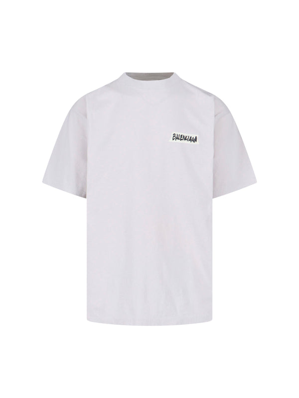 Balenciaga Ttvl 100% Cotton t-shirt in white