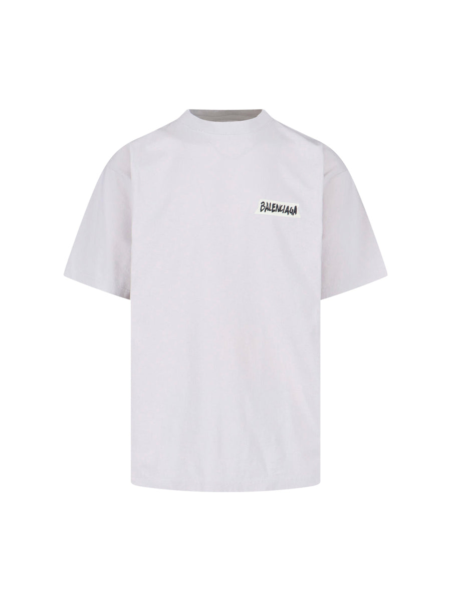 Balenciaga Ttvl 100% Cotton t-shirt in white
