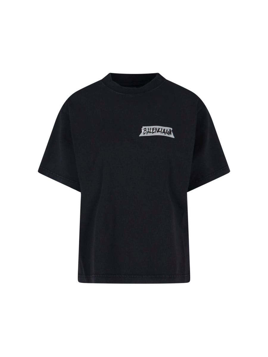 Balenciaga Ttvl 100% Cotton t-shirt in black