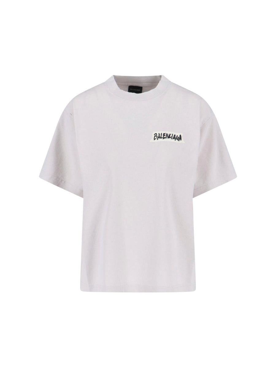 Balenciaga Ttvl 100% Cotton t-shirt in white