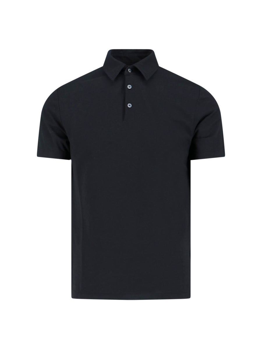 Zanone 100% Cotton polo in black