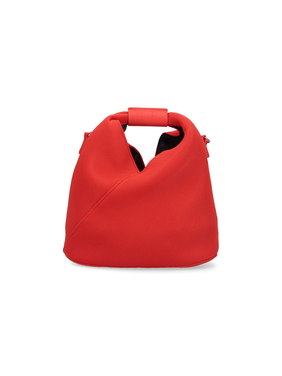 MM6 Maison Margiela 60% Polyester top handle bag in red