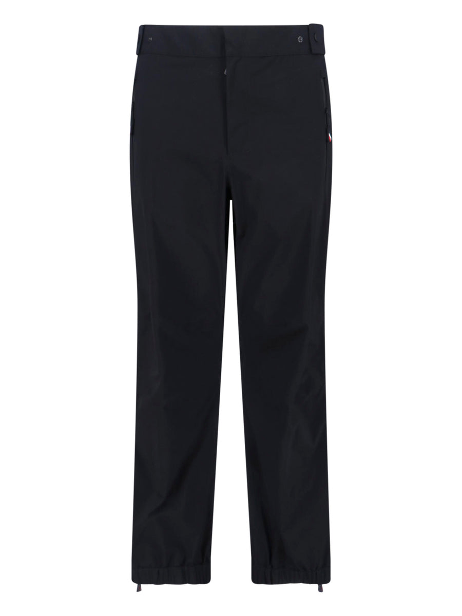 Moncler Grenoble 100% polyamide trousers in black
