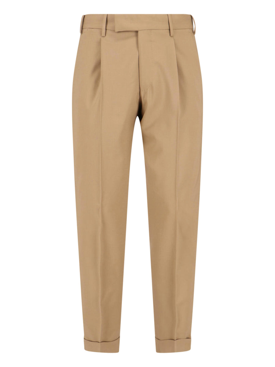 Pt Torino 95% virgin wool trousers in beige