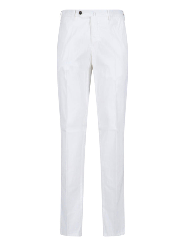 Pt Torino 62% lyocell trousers in white
