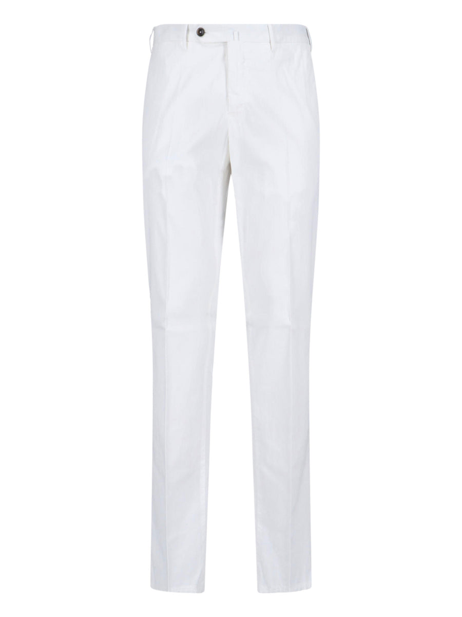 Pt Torino 62% lyocell trousers in white