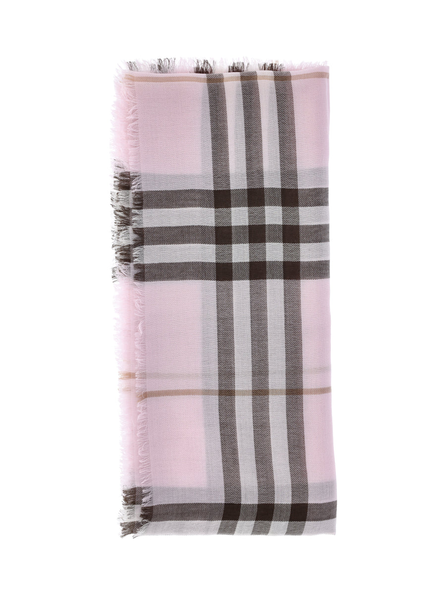 Burberry 100% wool scarf in pink