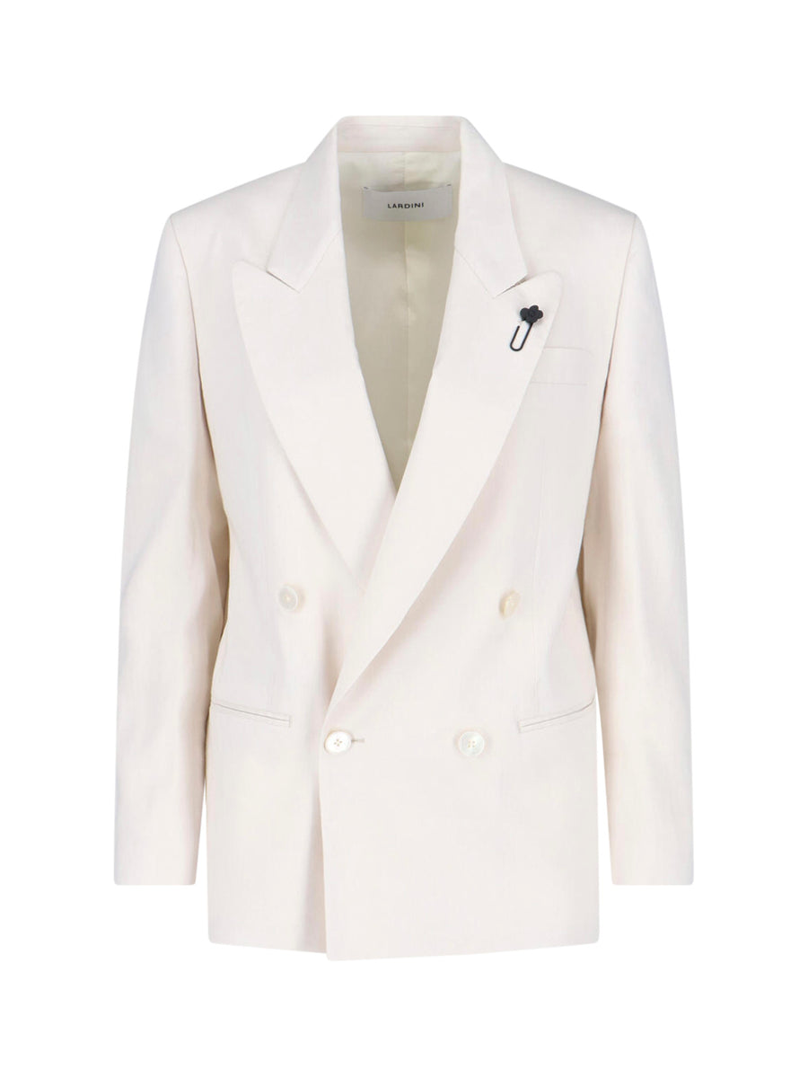 Lardini Eqdo 62% Linen blazer in white