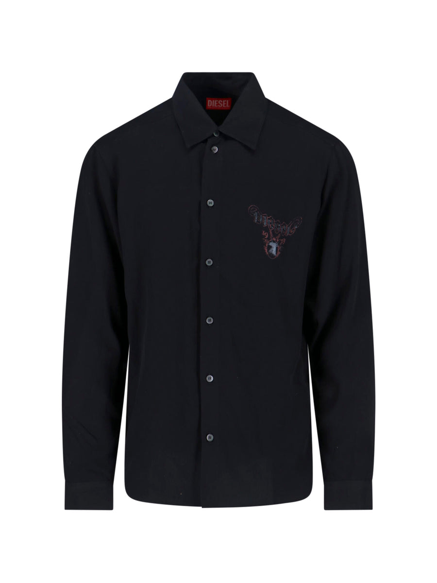 Diesel 100% viscose shirt in black