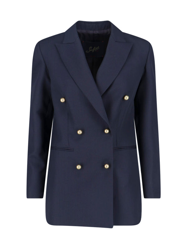 Seafarer 100% virgin wool blazer in navy