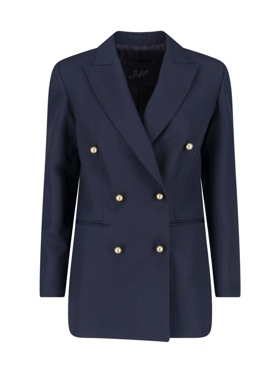 Seafarer 100% virgin wool blazer in navy