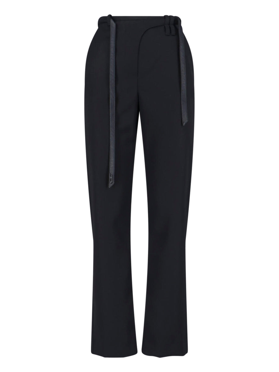 Diesel 55% Polyester trousers in black