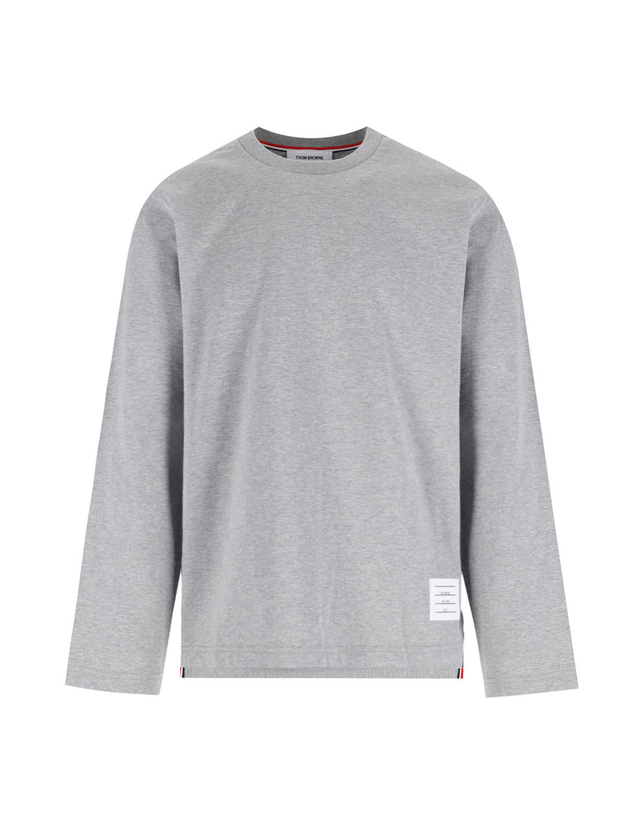 Thom Browne 100% Cotton long-sleeve t-shirt in gray