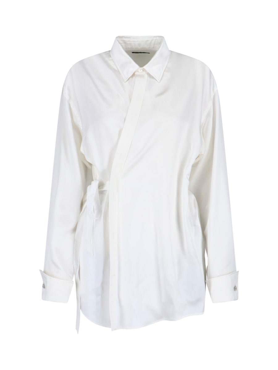 Balenciaga 65% Silk shirt in white
