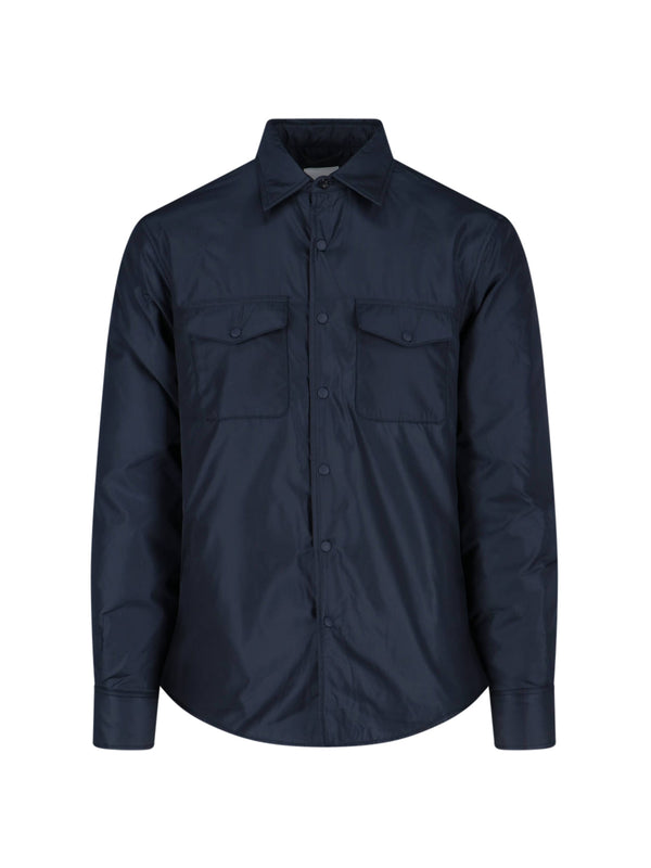 Aspesi 100% polyamide overshirt in navy