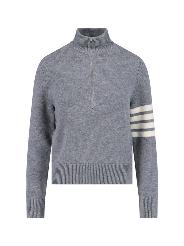 Thom Browne 100% virgin wool sweater in gray