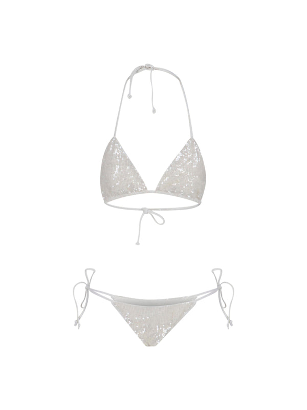 Parosh 85% Polyamide bikini in white