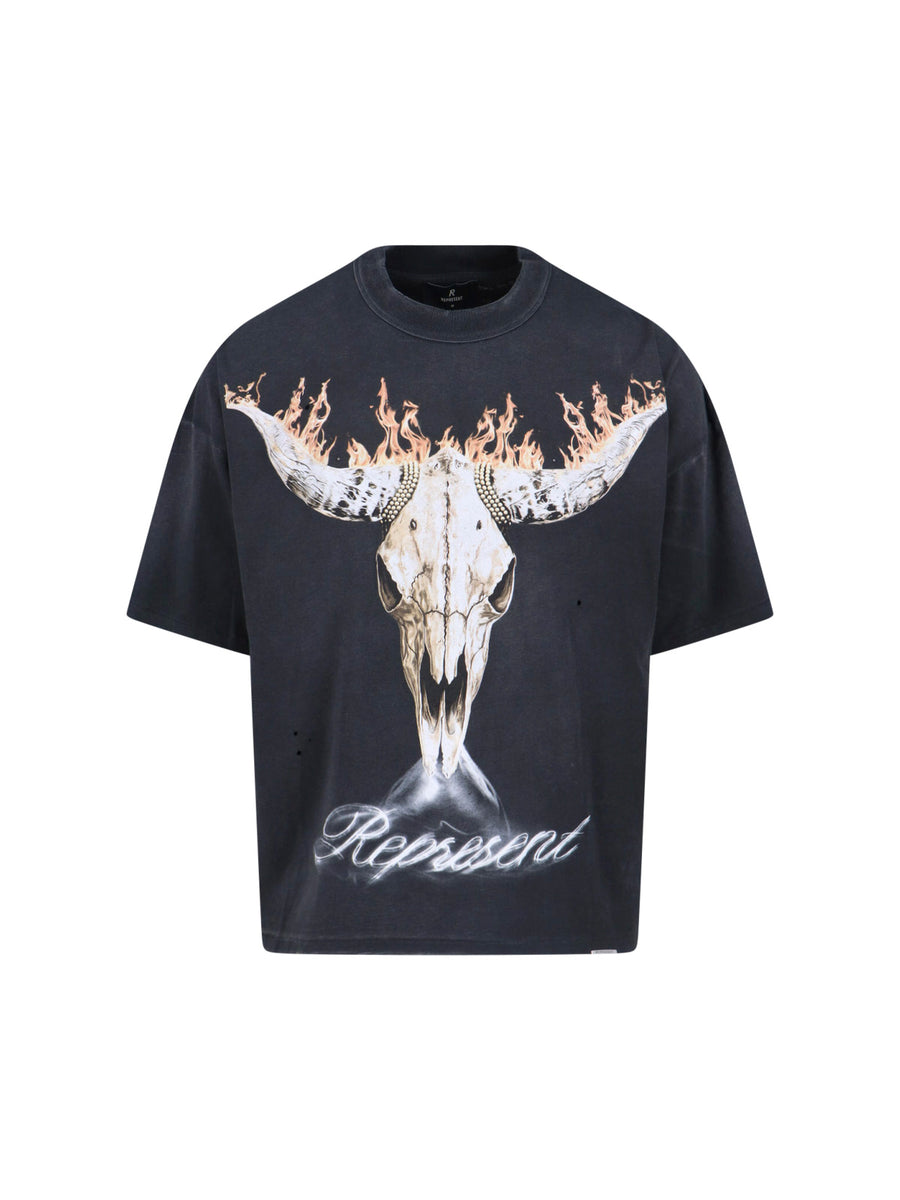 Represent 85% Cotton t-shirt in black