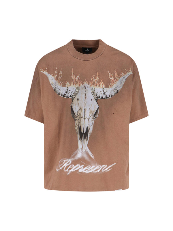 Represent 85% Cotton t-shirt in brown
