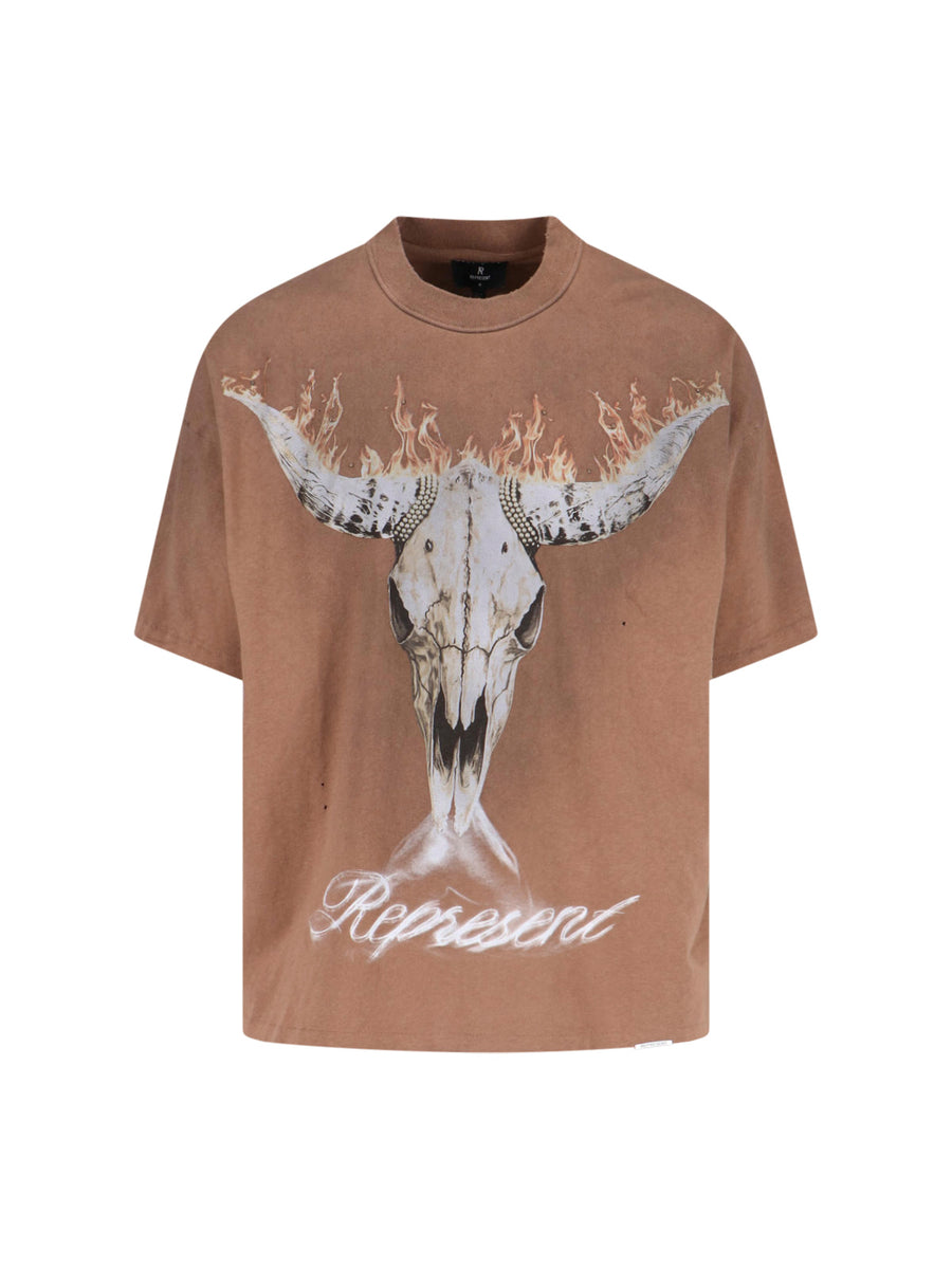 Represent 85% Cotton t-shirt in brown