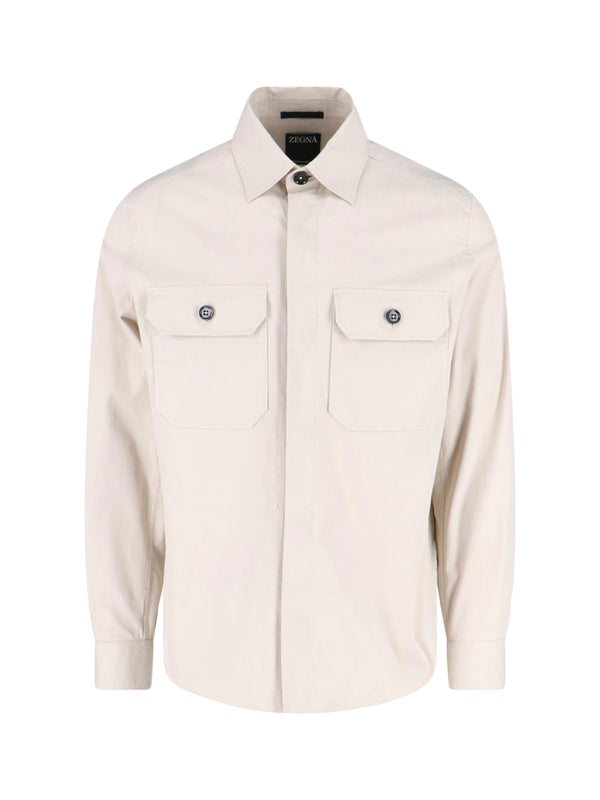 Zegna 96% Cotton shirt in white