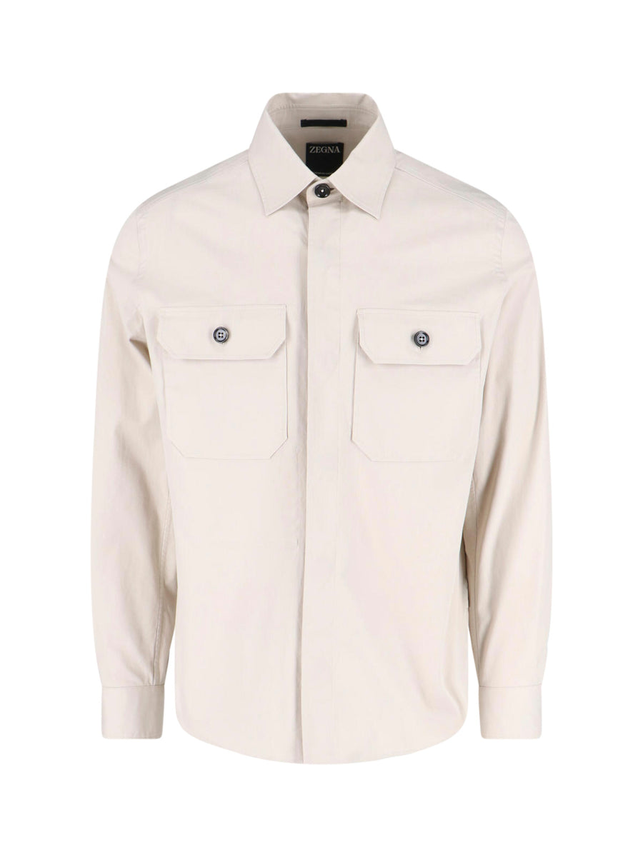 Zegna 96% Cotton shirt in white