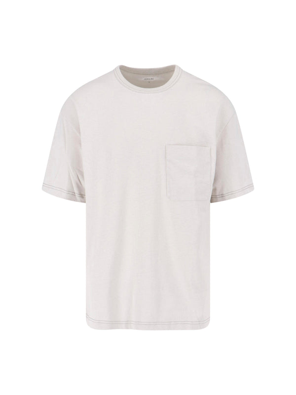 Lemaire 70% Cotton t-shirt in cream