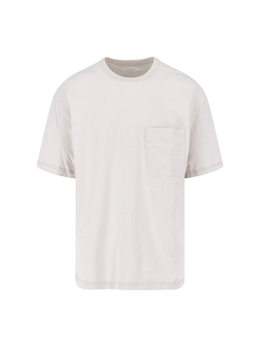 Lemaire 70% Cotton t-shirt in cream