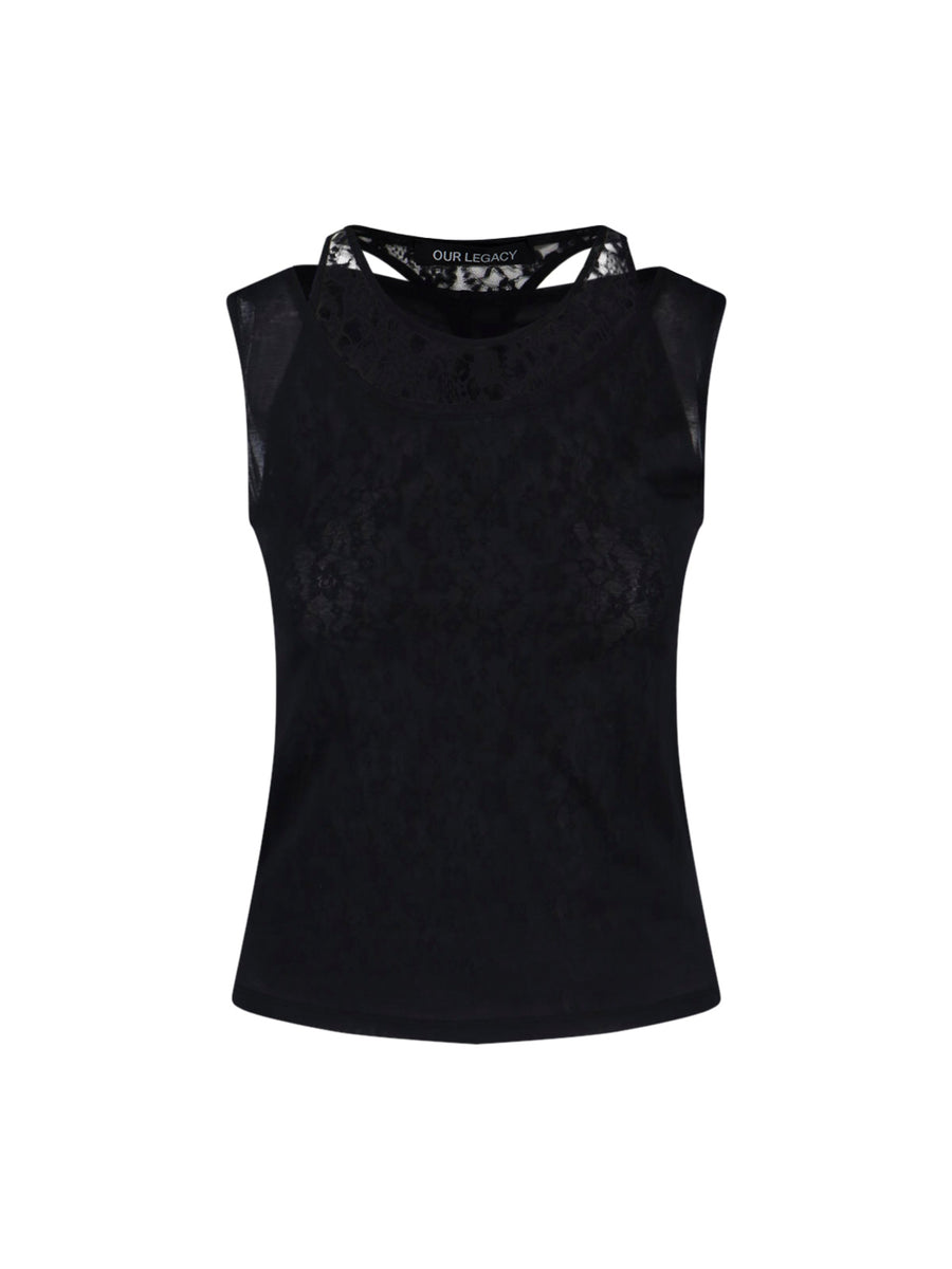 Our Legacy 70% Cotton tank top in black
