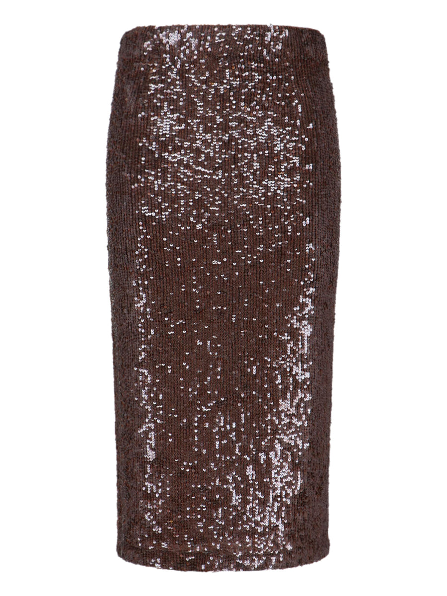 Parosh 85% POLYAMIDE skirt in brown