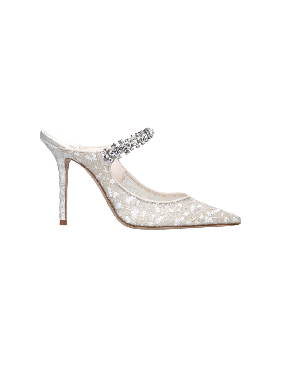 Jimmy Choo Outer: 100% Textile heel in white