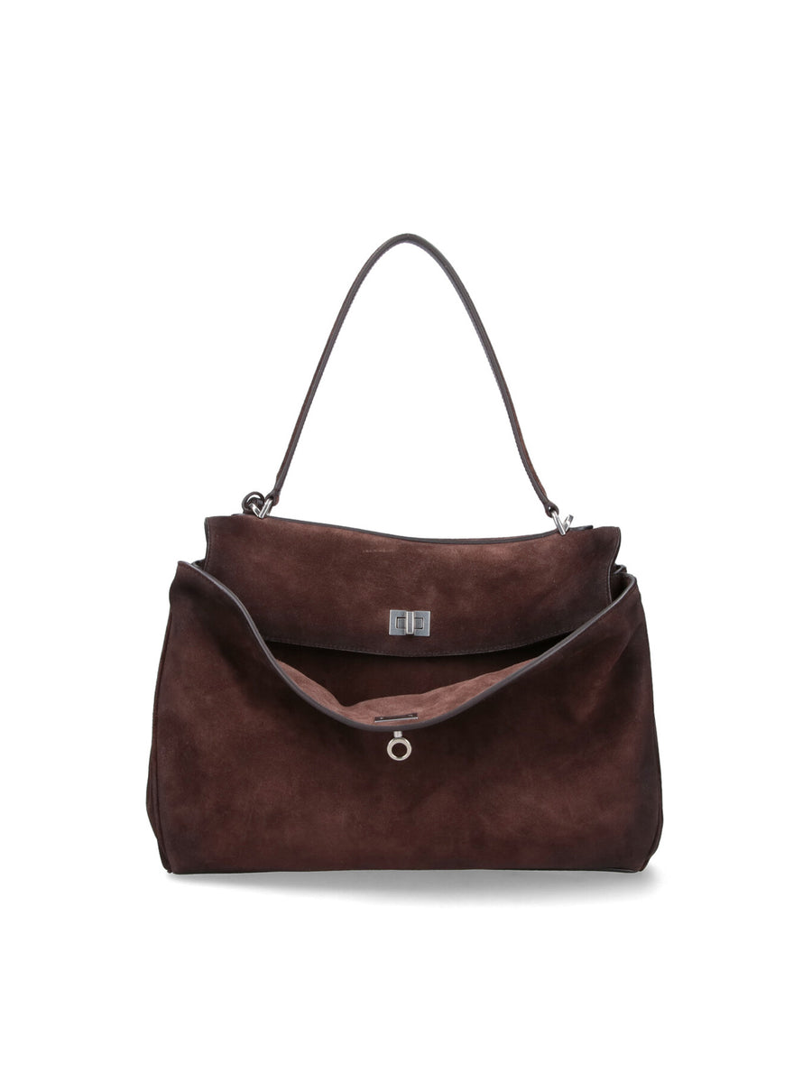 Balenciaga 100% calf leather shoulder bag in brown