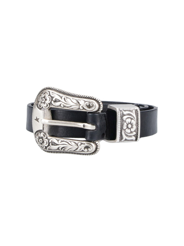 Golden Goose 100% cow leather belt in black