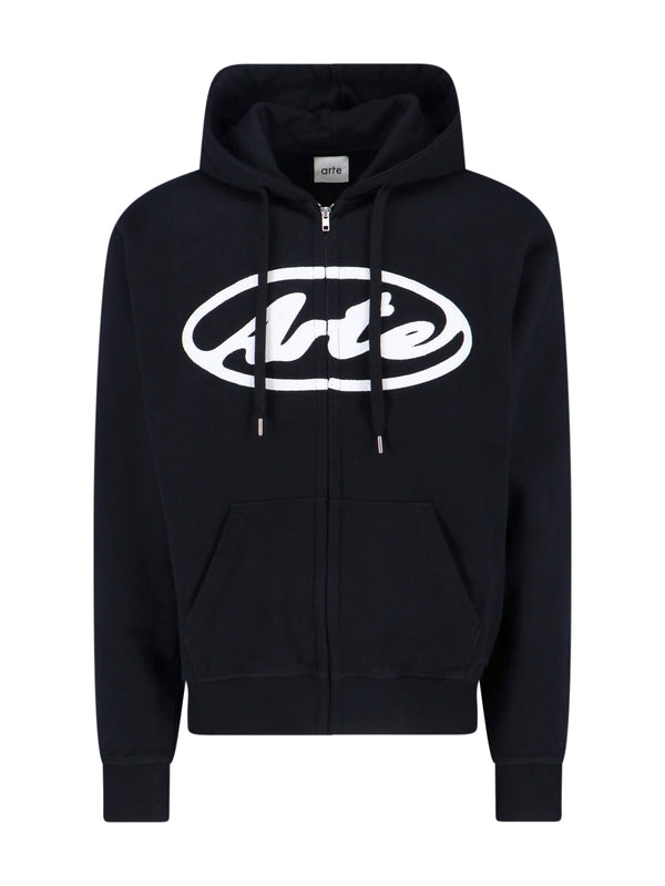 Arte 100% Cotton hoodie in black