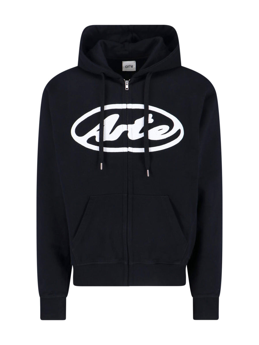 Arte 100% Cotton hoodie in black
