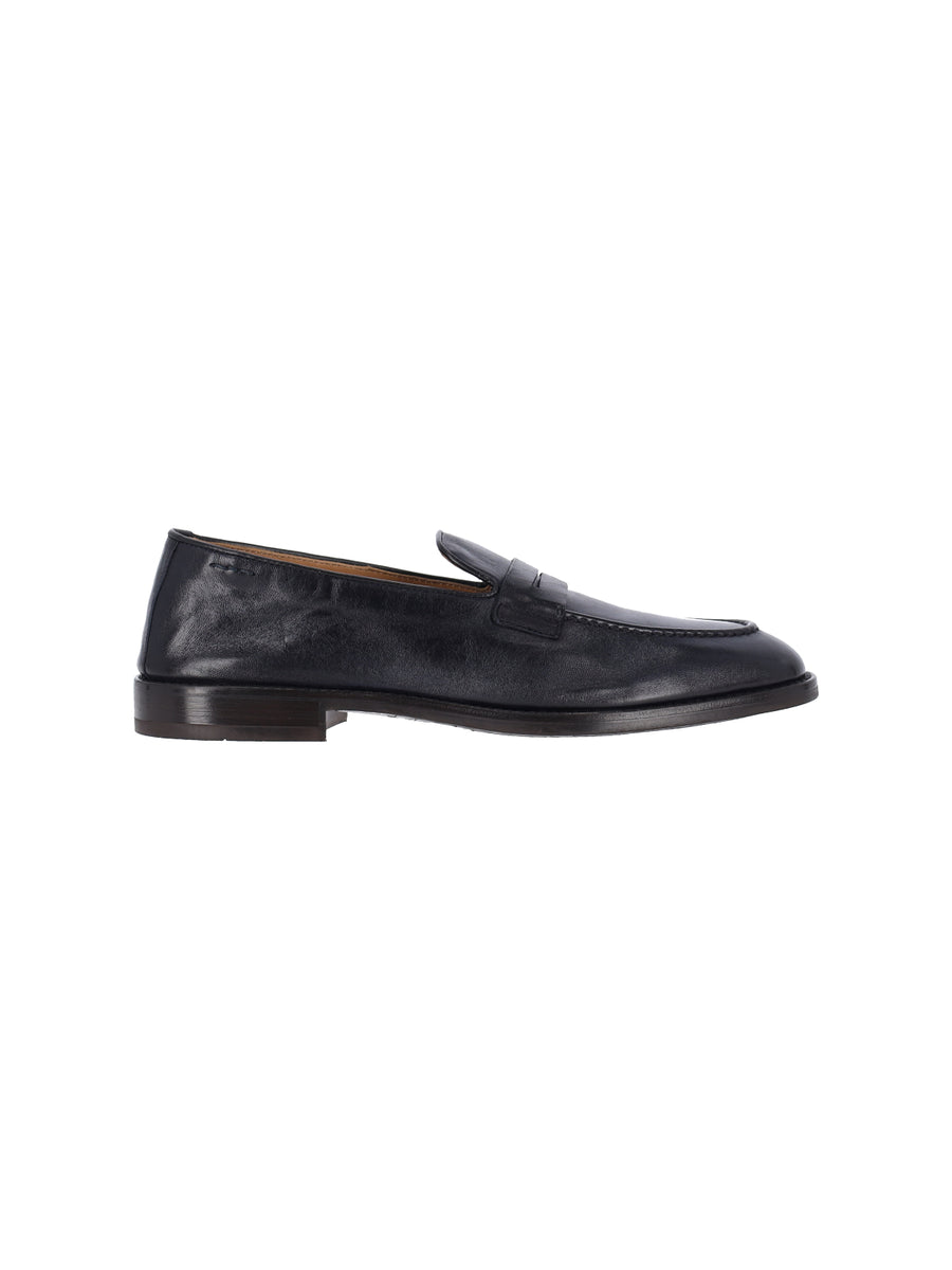 Alexander Hotto 100% leather loafer in navy