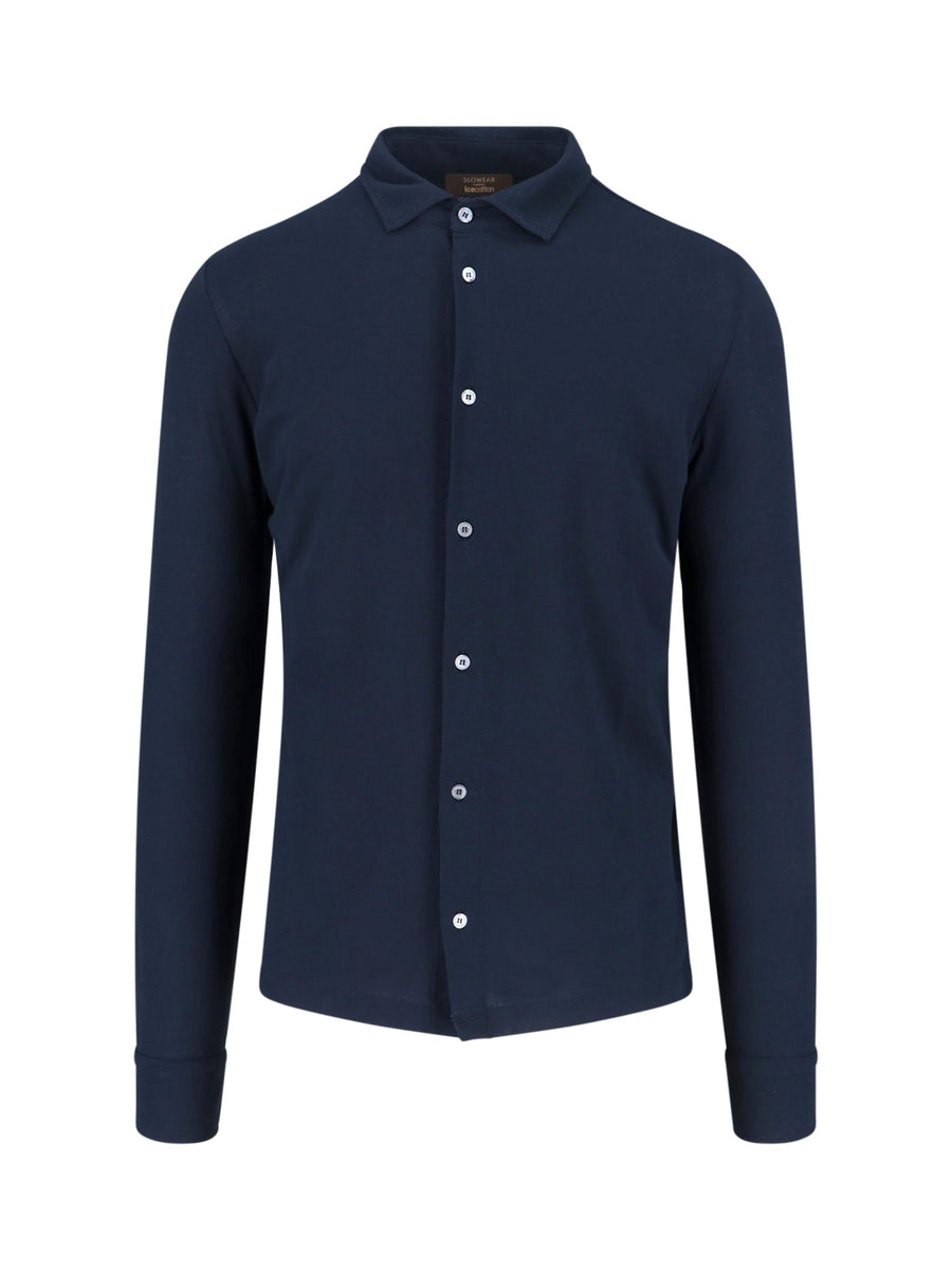 Zanone 100% Cotton shirt in navy
