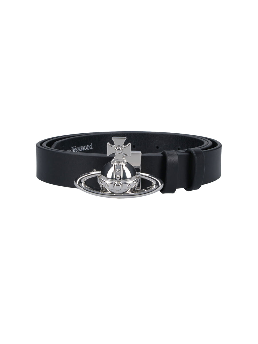 Vivienne Westwood 100% cow leather belt in black