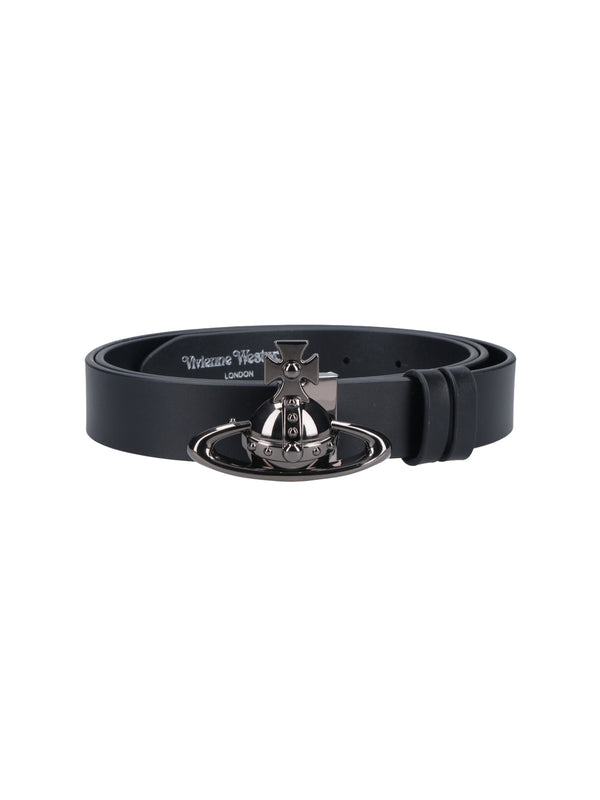 Vivienne Westwood 100% cow leather belt in black