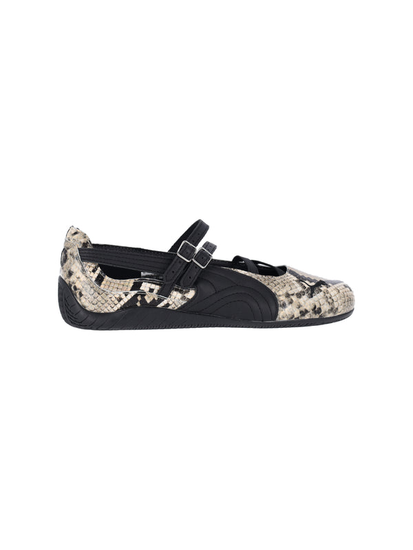 Puma 100% leather mary jane flat in multicolor