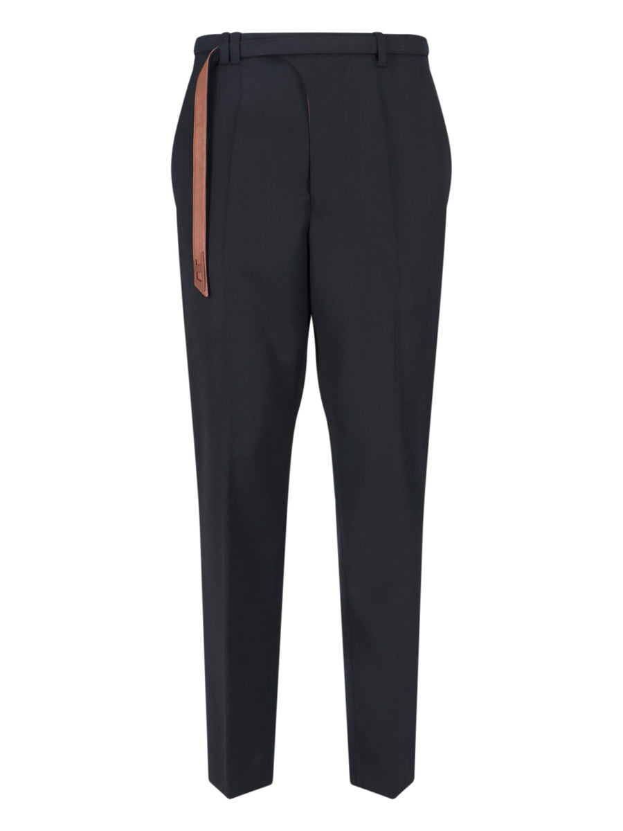 Diesel 55% Polyester trousers in black
