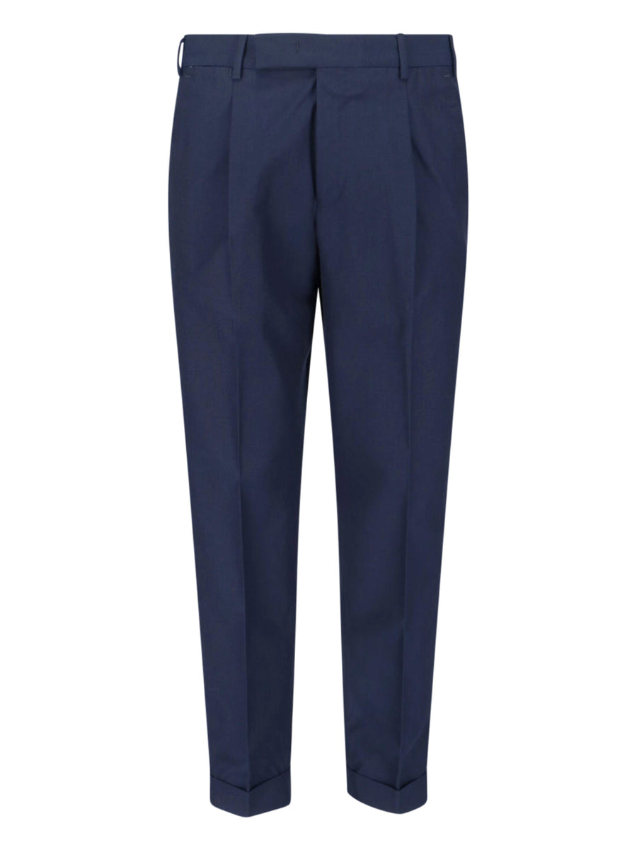 Pt Torino 51% Cotton trousers in navy