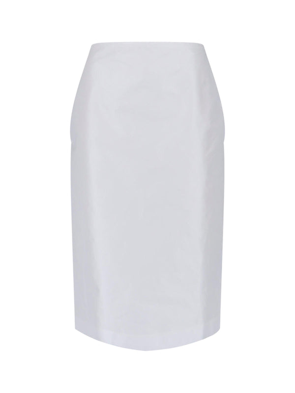 Jil Sander 100% polyester skirt in white